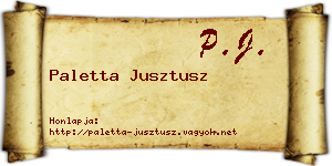 Paletta Jusztusz névjegykártya